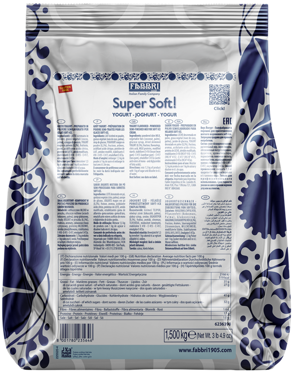 SuperSoft! Yogurt FABBRI 1,5 Kg